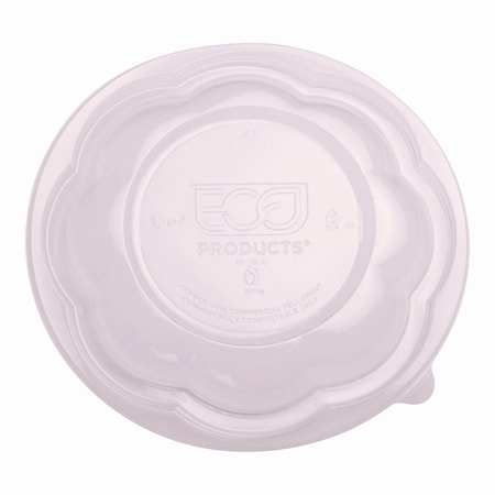 Eco-Products Renewable and Compostable Lids for 24, 32 and 48 oz Salad Bowls, Clear, Plastic, 300PK EP-SBLID